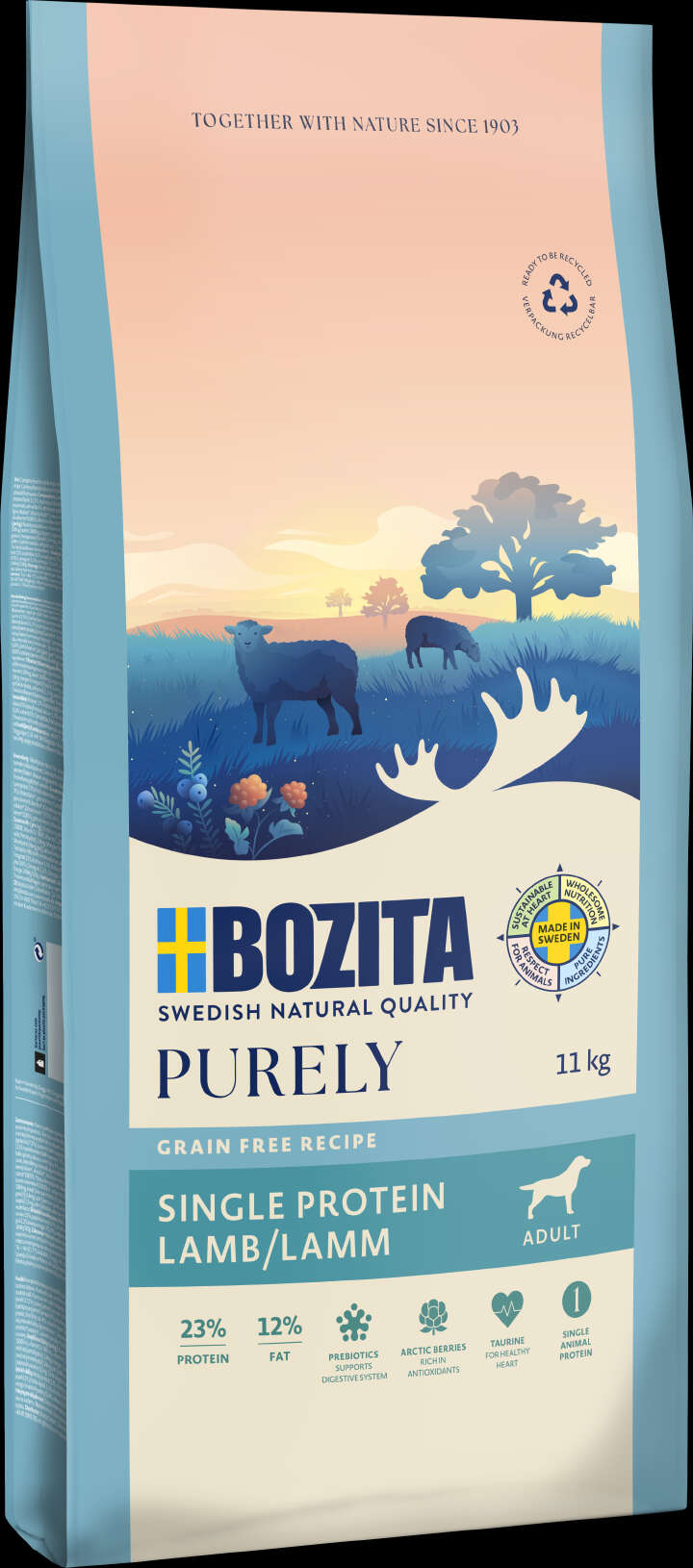 BOZITA Hunde-Trockenfutter Purely Adult Lamm